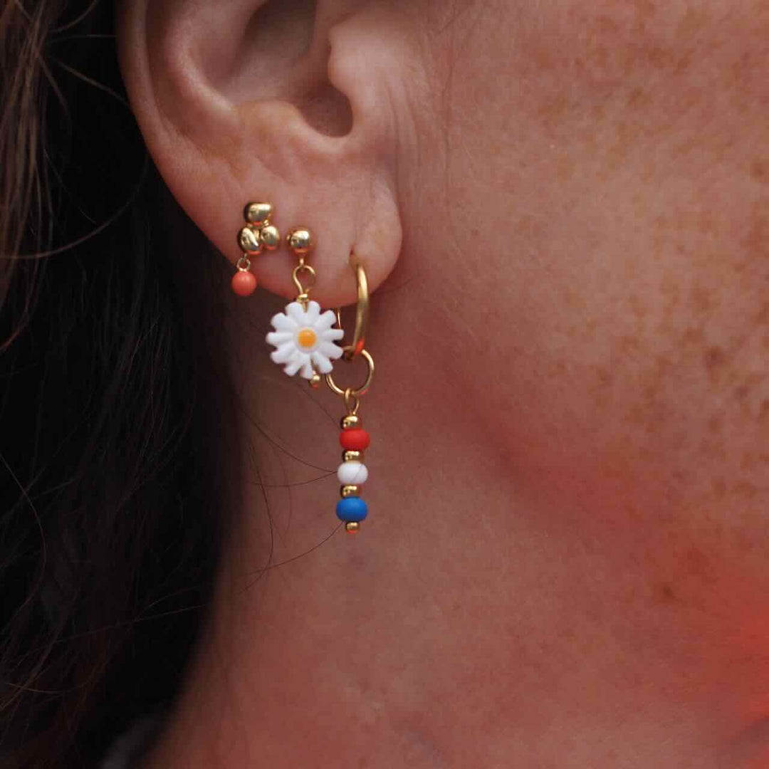 widaro oorbellen rood/wit/blauw
