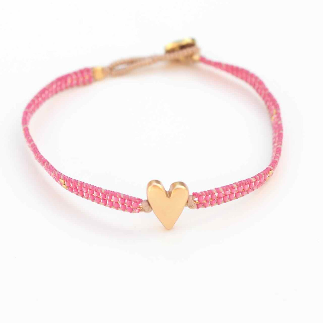 ibu jewels armband jill heart roze