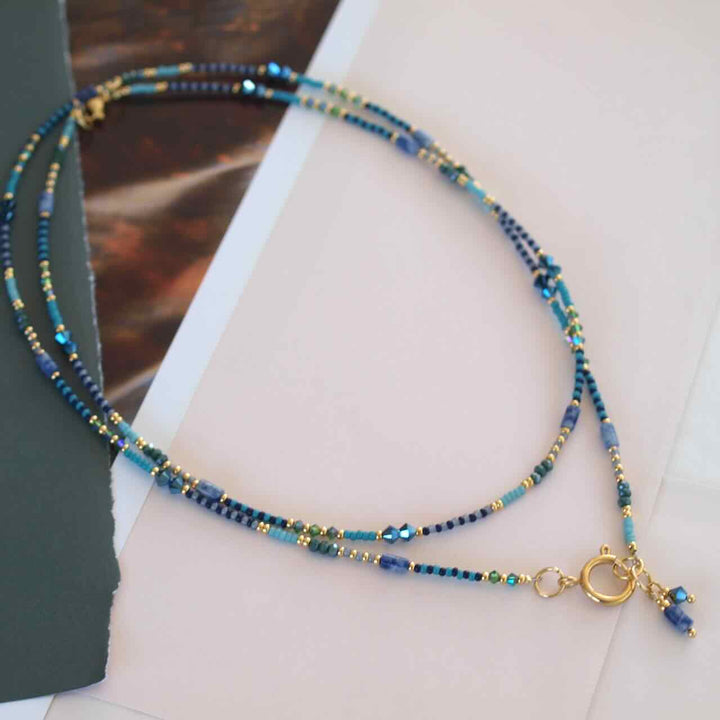 widaro ketting mix blue azure (kies je lengte)