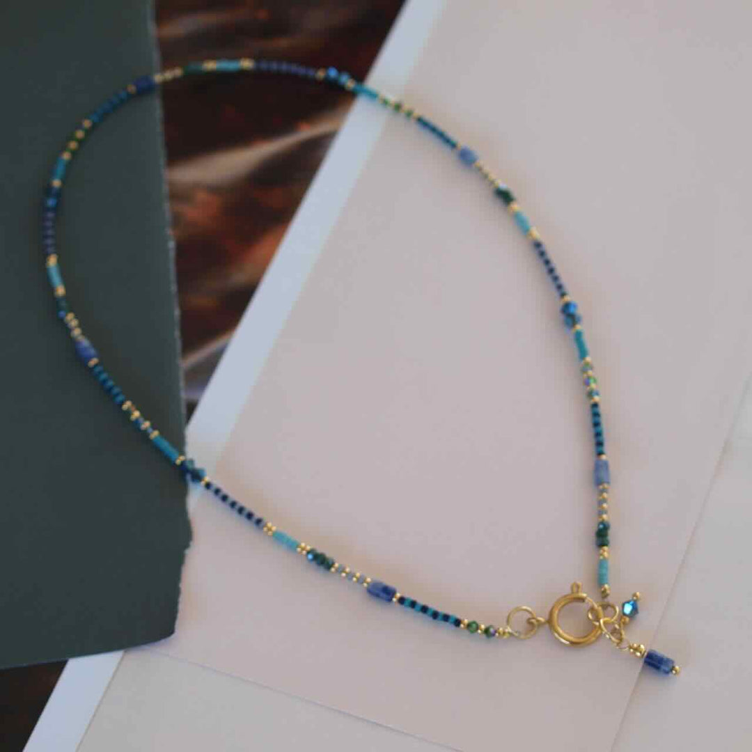 widaro ketting mix blue azure (kies je lengte)