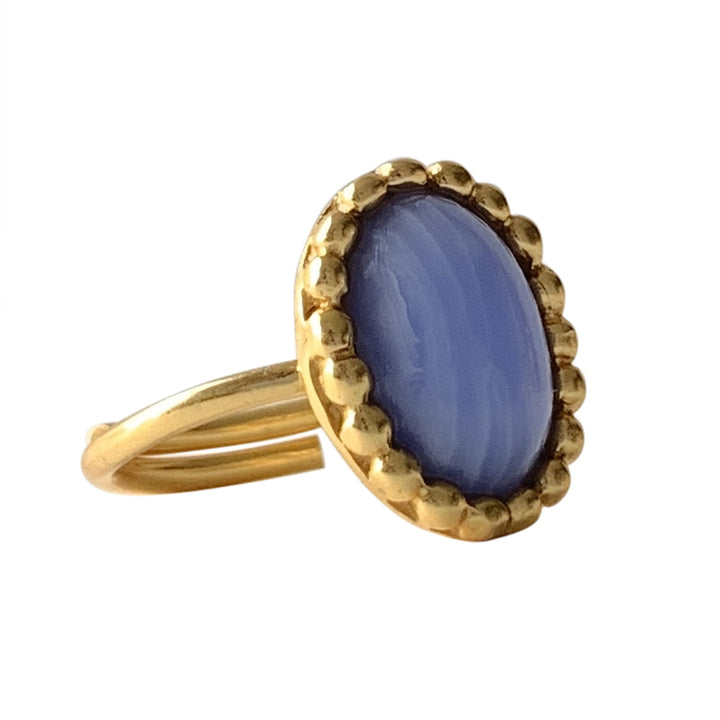 ibu jewels ring belle stone blue agate
