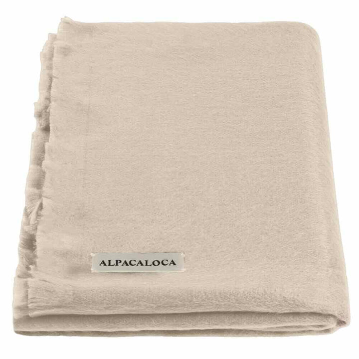 alpaca loca sjaal slim beige