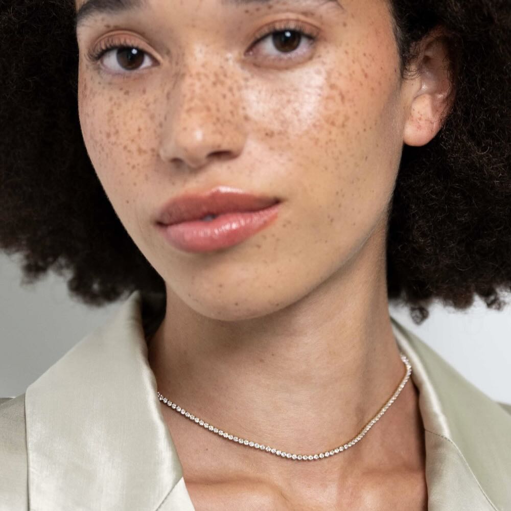 Ellen Beekmans ketting fijne choker met strass