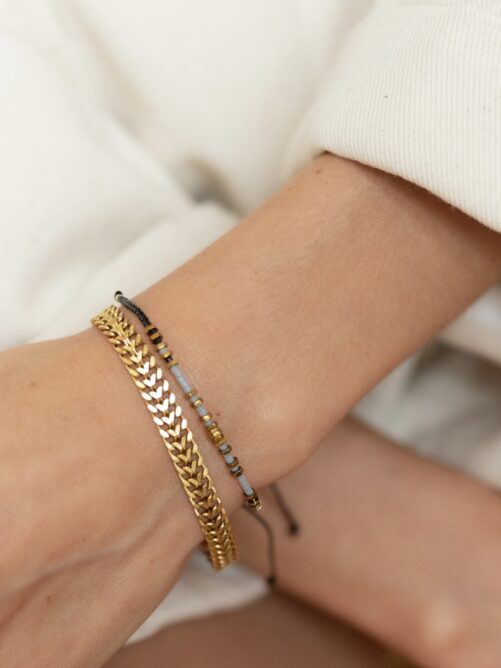 ellen beekmans platte brede schakelarmband