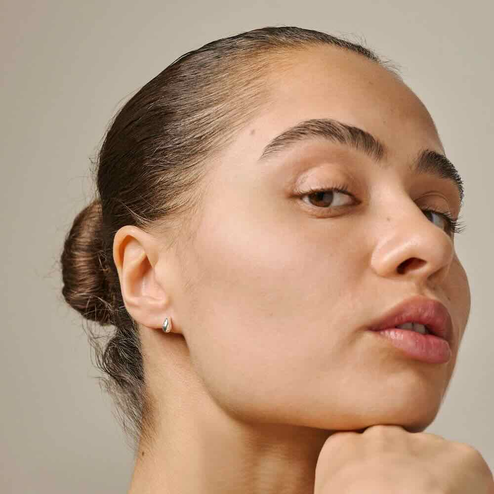 Enamel oorbellen Sana silver