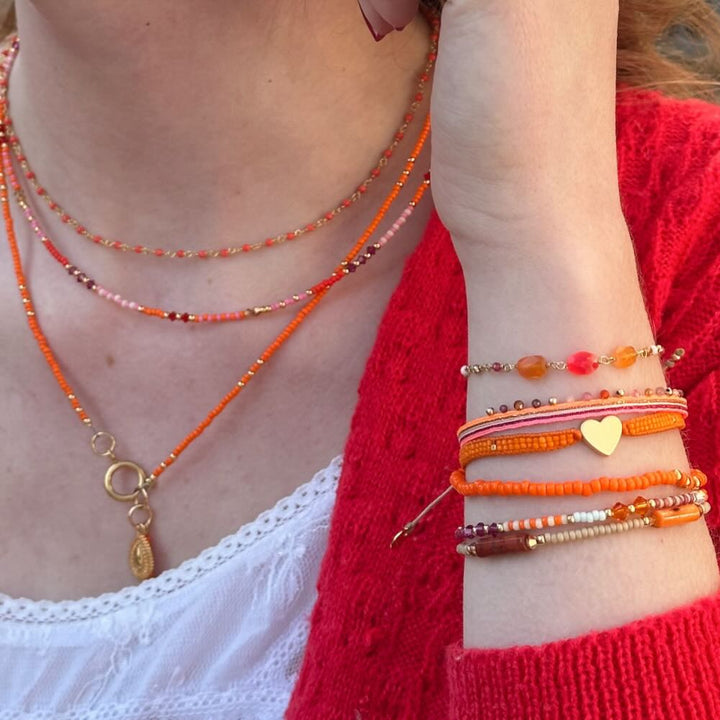 ibu jewels armband jill heart hermes orange
