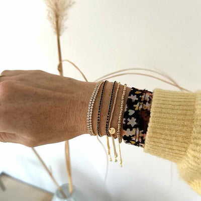 kalli kalli armband trekkoord shine black
