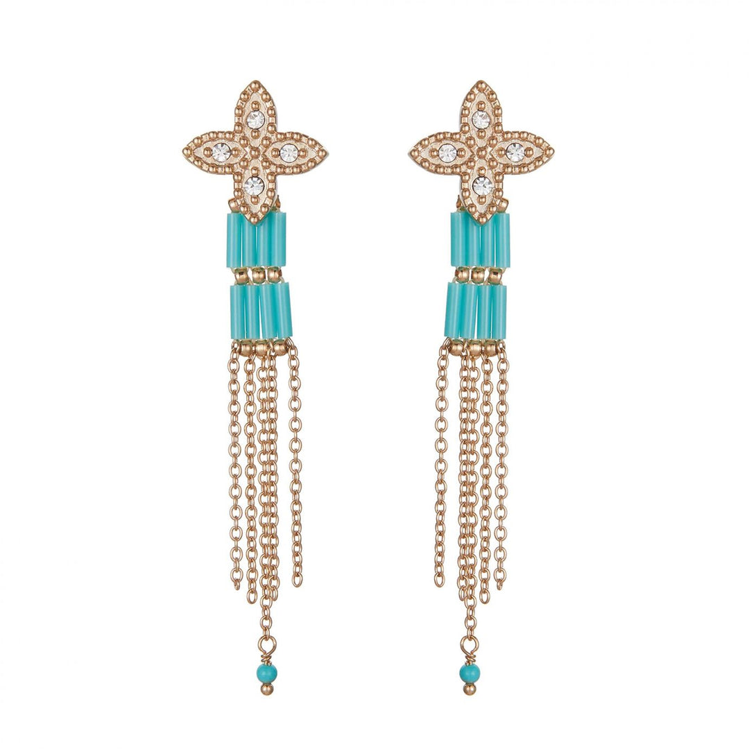 hipanema oorbellen alabaster turquoise
