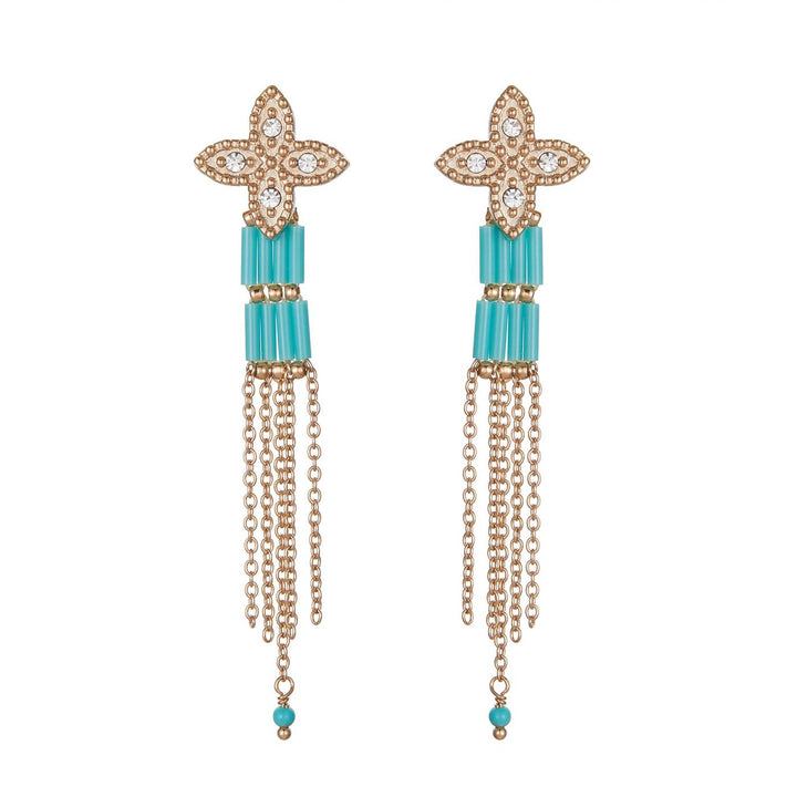 hipanema oorbellen alabaster turquoise
