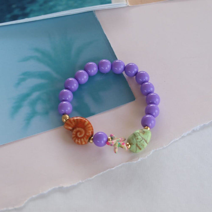widaro armband/ketting round beachy purple