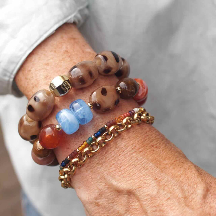 widaro armband big blue brown