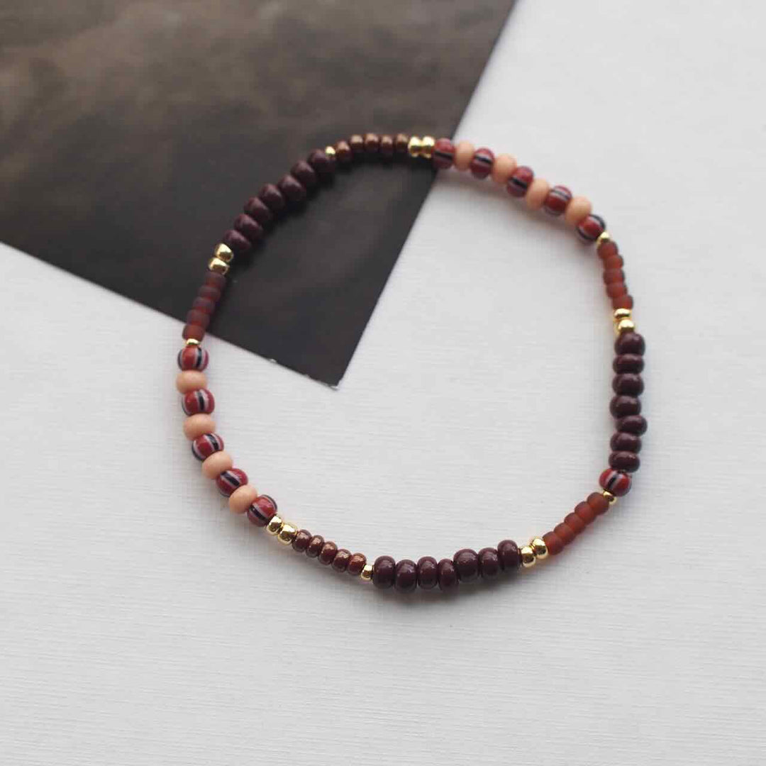 widaro armband brown stripey tones