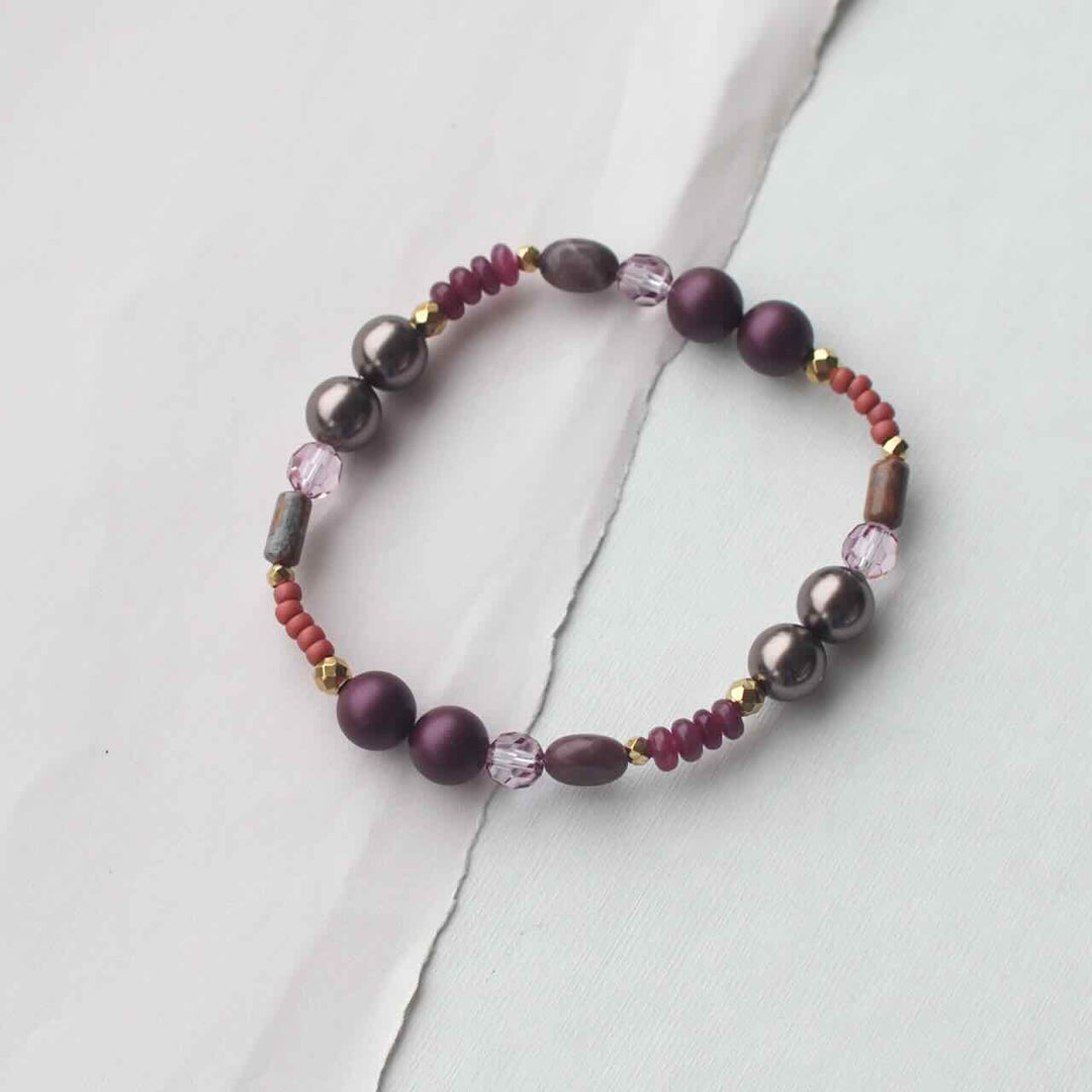 widaro armband burgundy brown in the mix