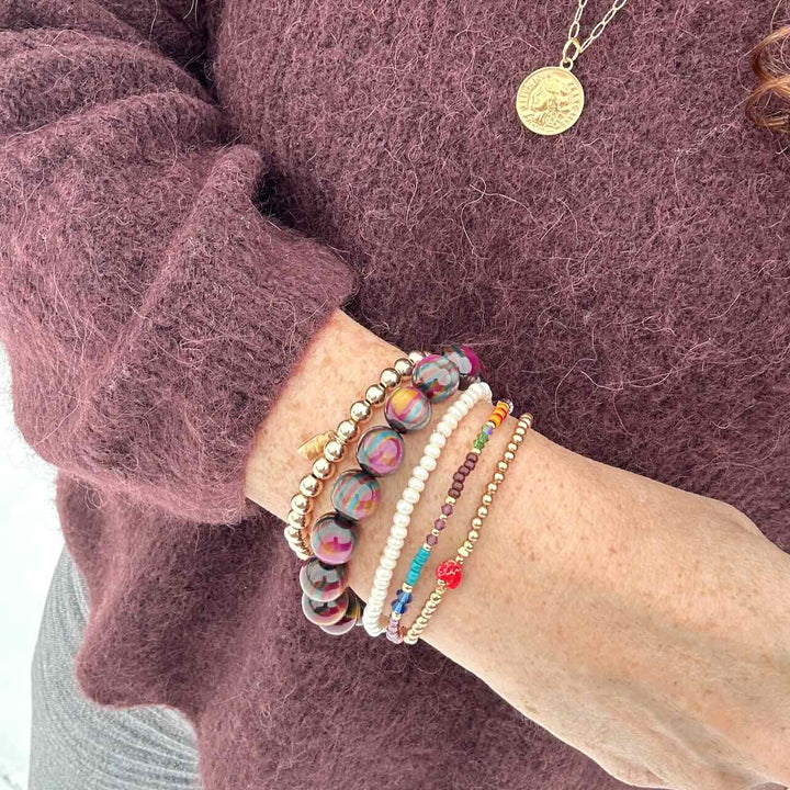 widaro armband beige beads