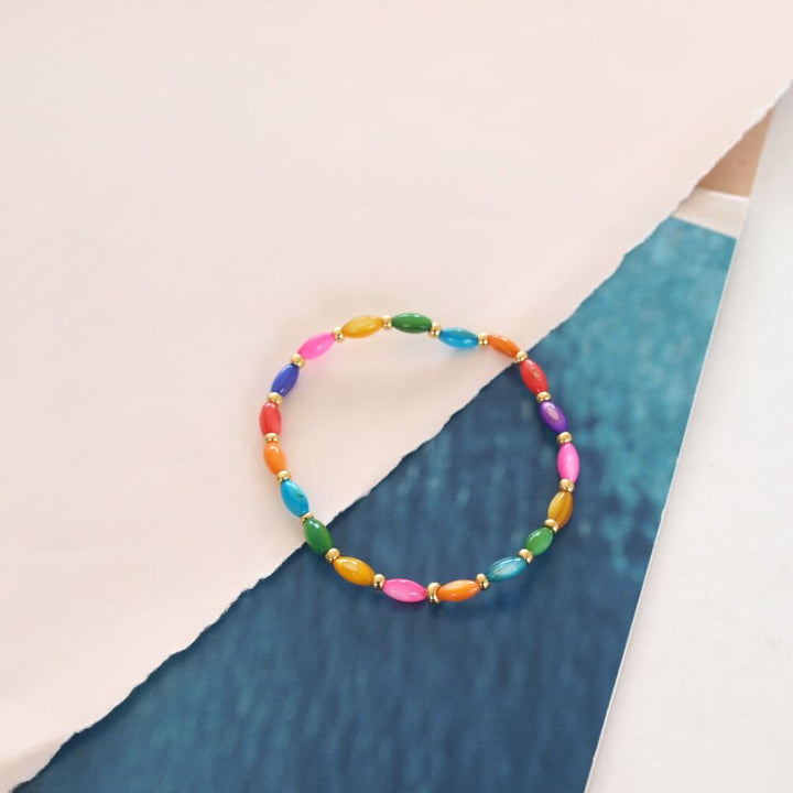 Widaro armband colour oval beads