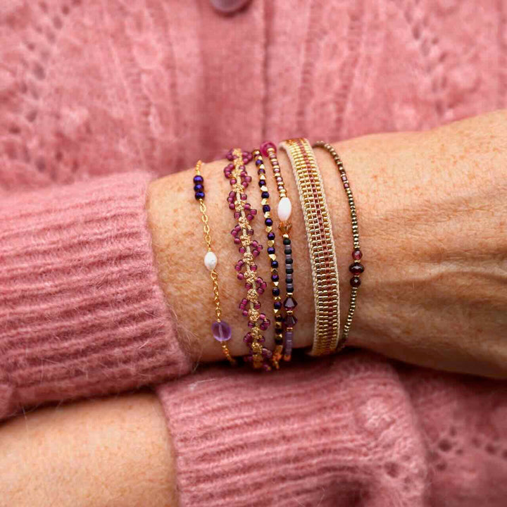 widaro armband mix purple pink