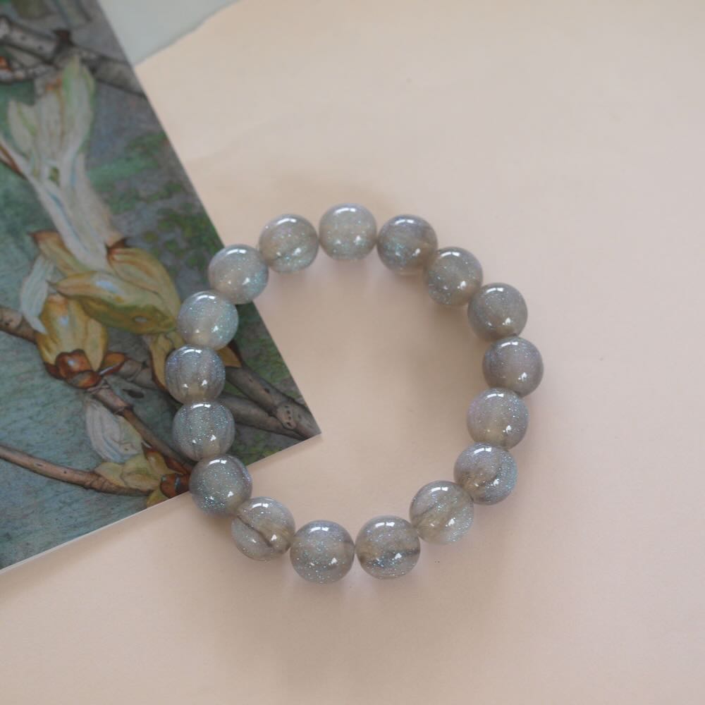 widaro armband big sparkle cream/blue/grey