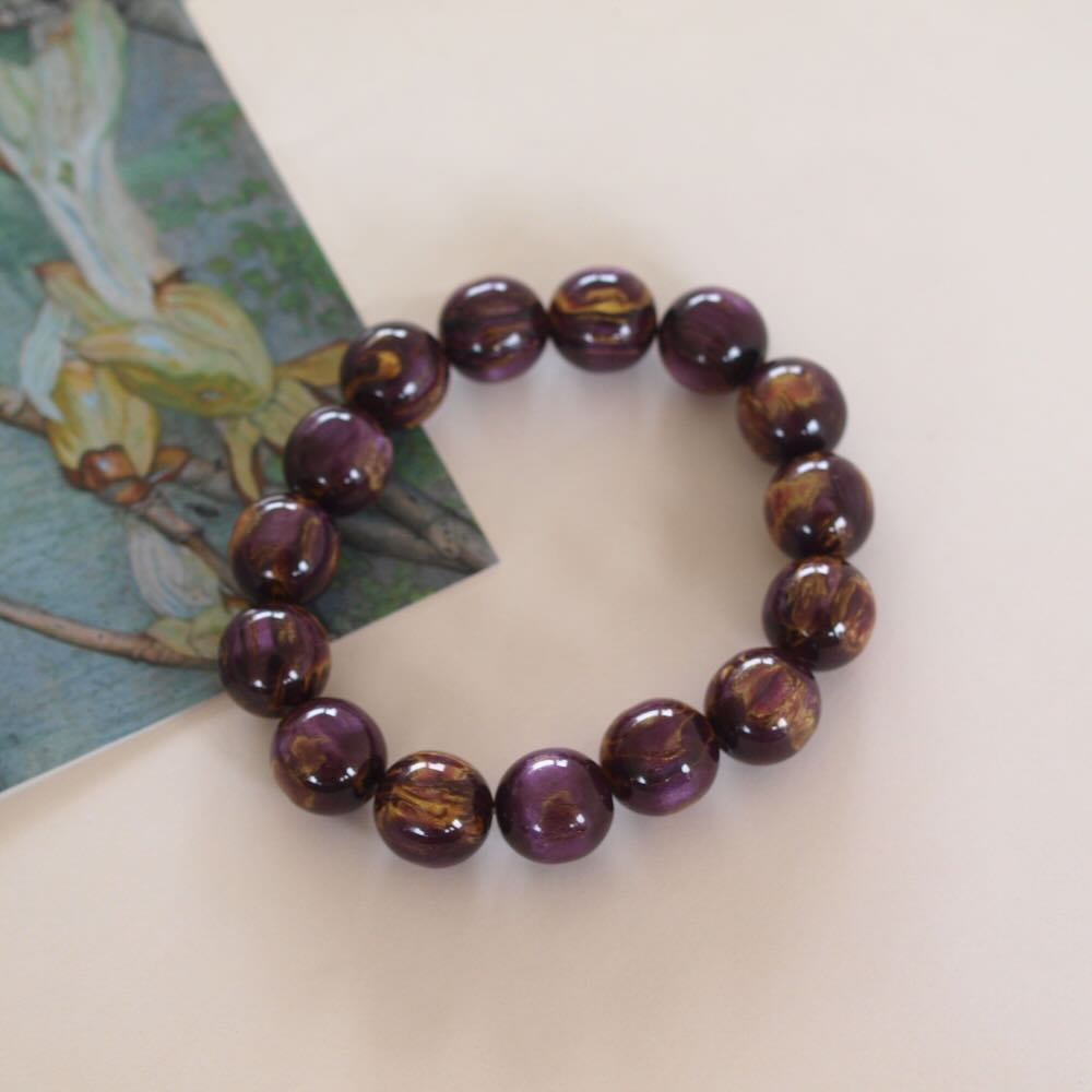 widaro armband big brown/burgundy/purple gold