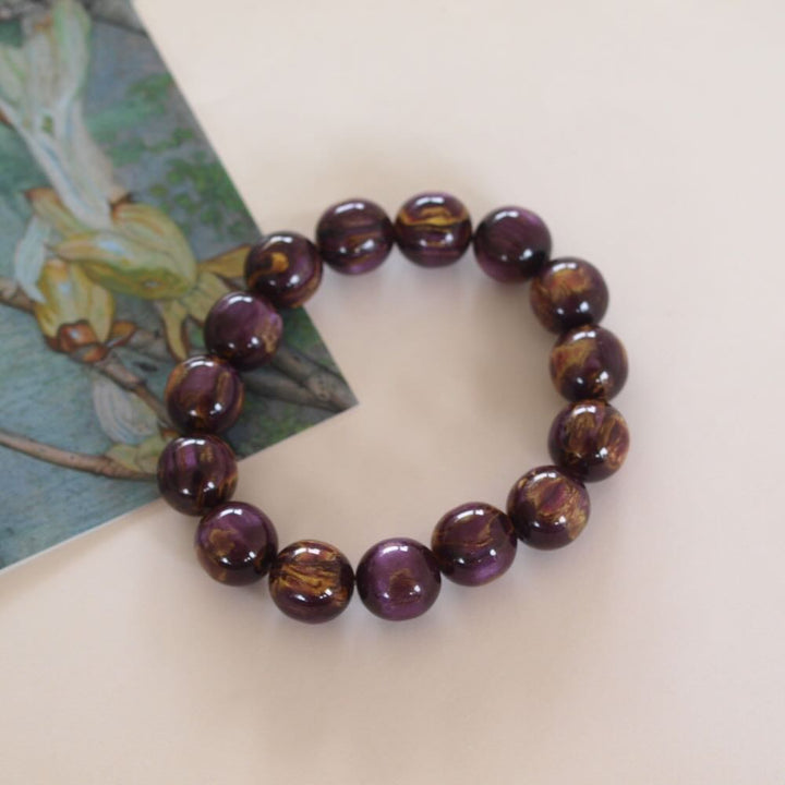 widaro armband big brown/burgundy/purple gold