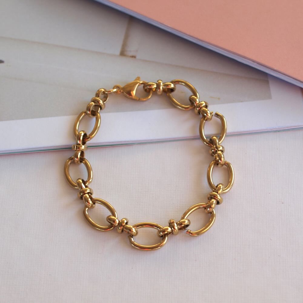 Widaro armband chain gold oval