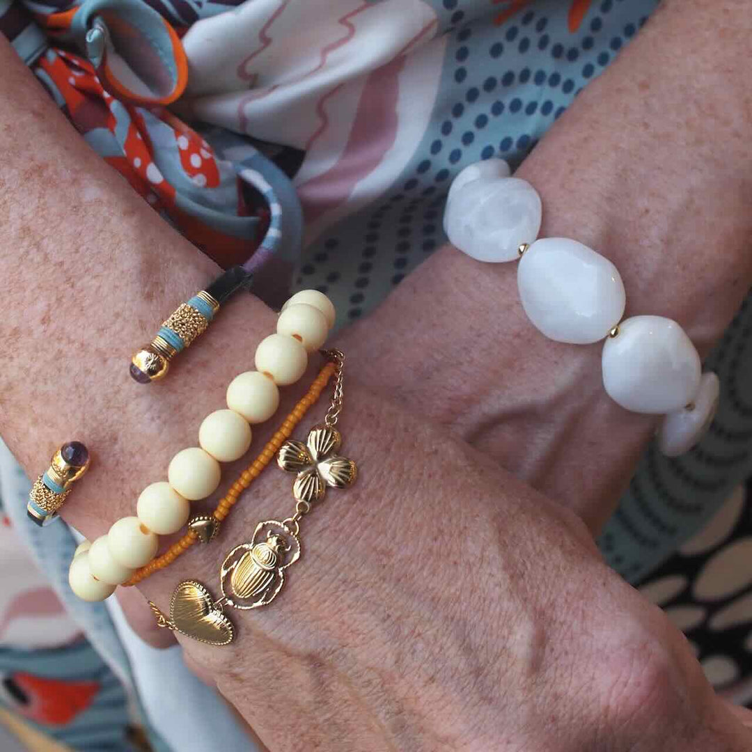 widaro armband big oval cream