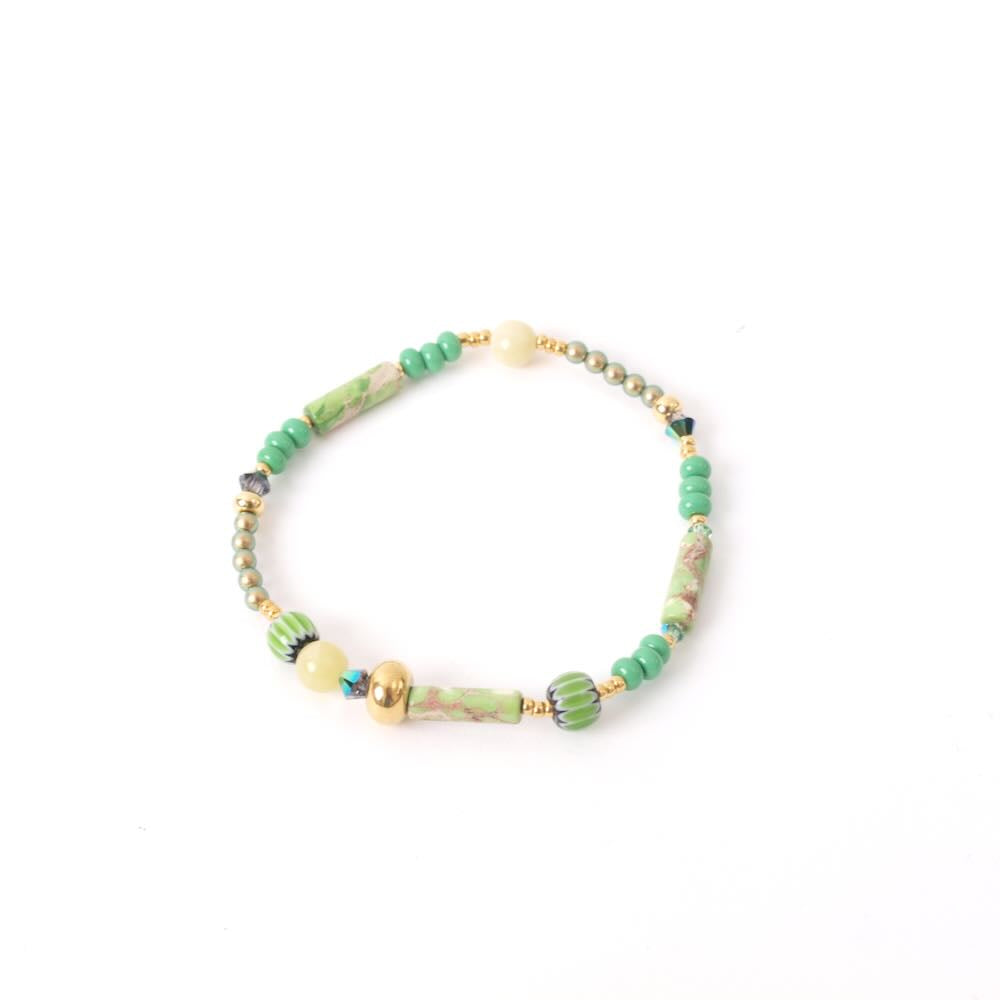 widaro armband funky green beads