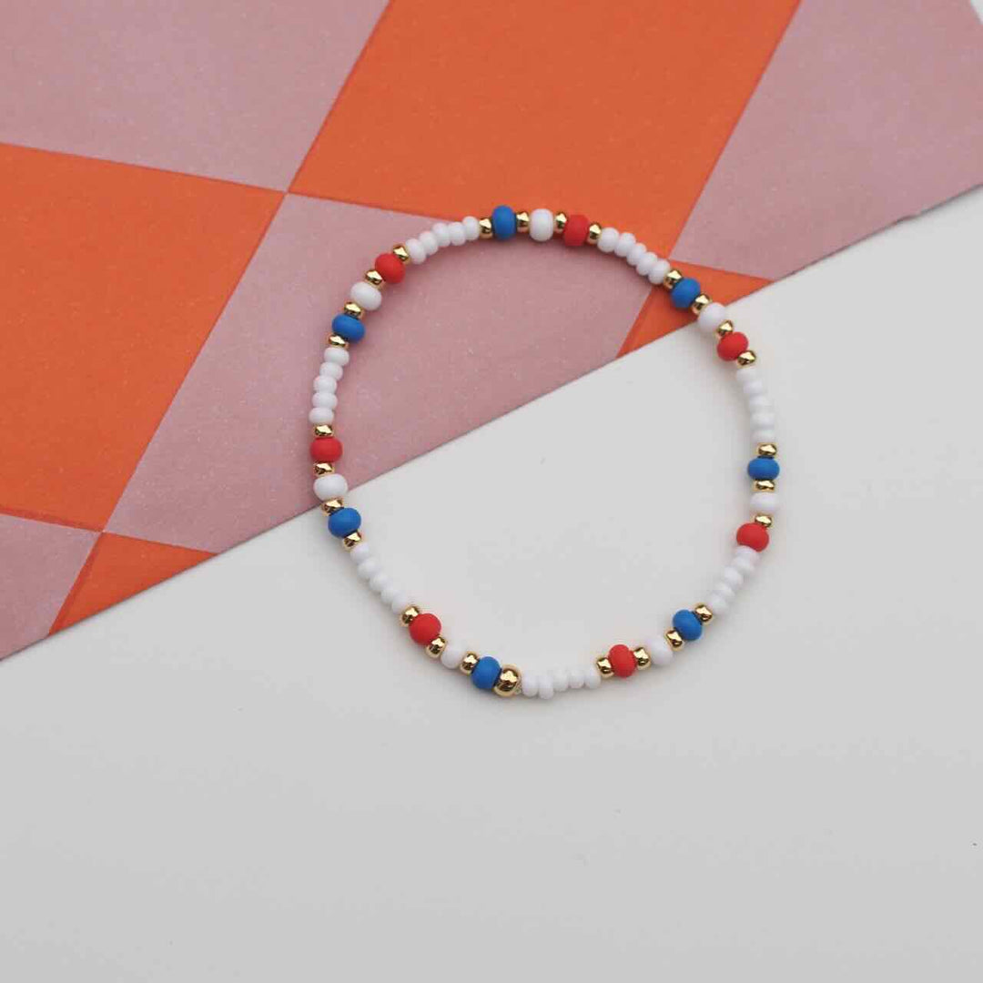 widaro armband rood/wit/blauw (kies je kleur)