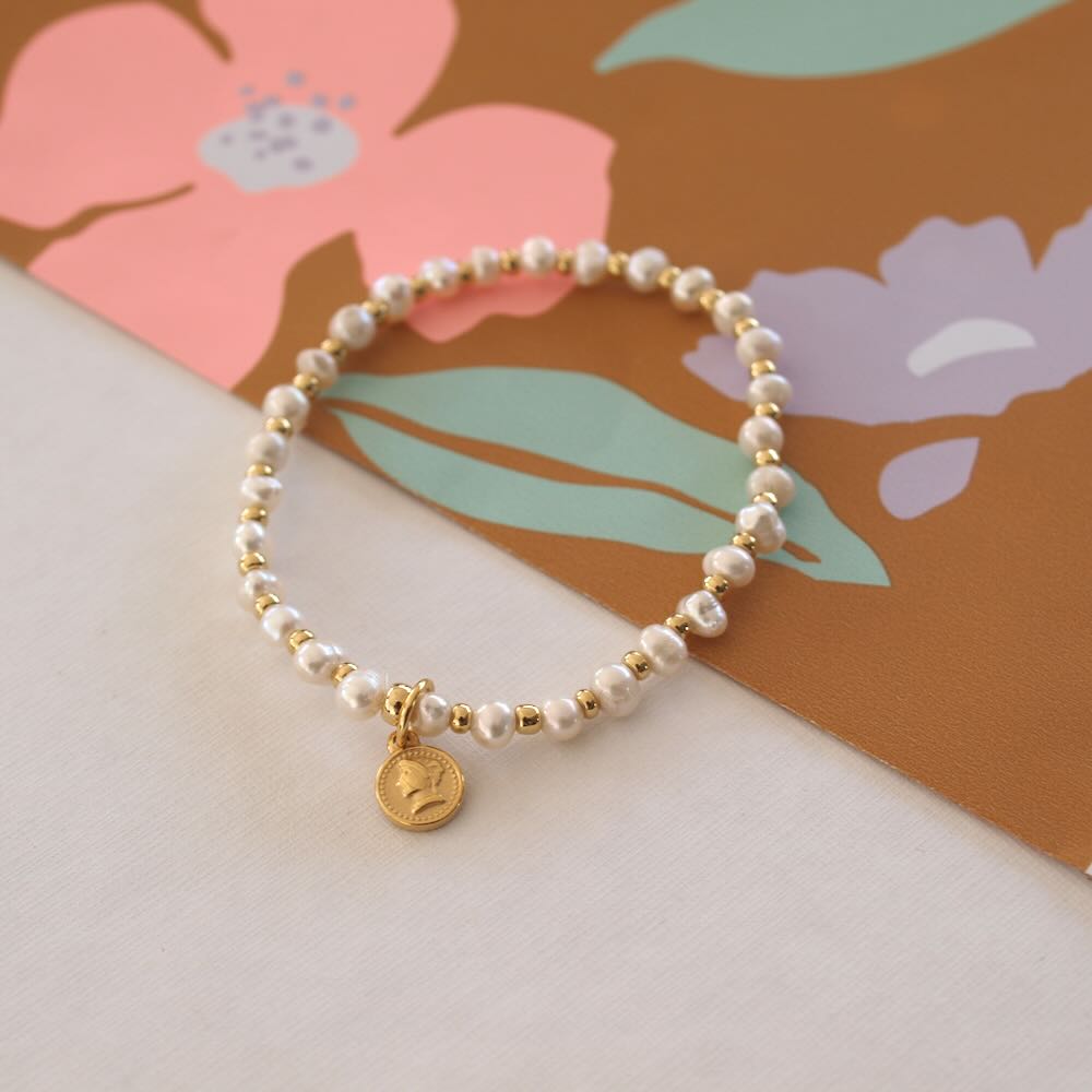 widaro armband sweet pearls gold