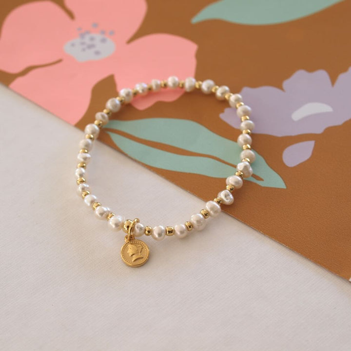 widaro armband sweet pearls gold