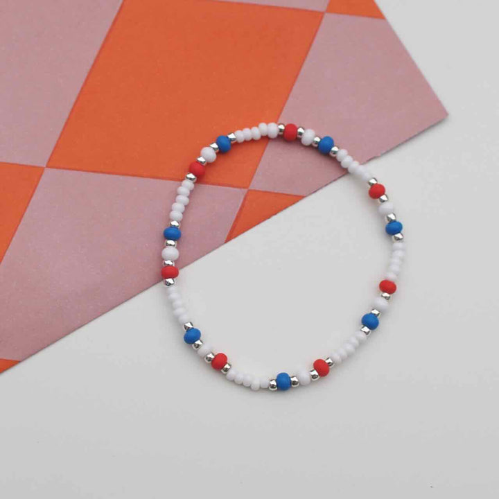 widaro armband rood/wit/blauw (kies je kleur)