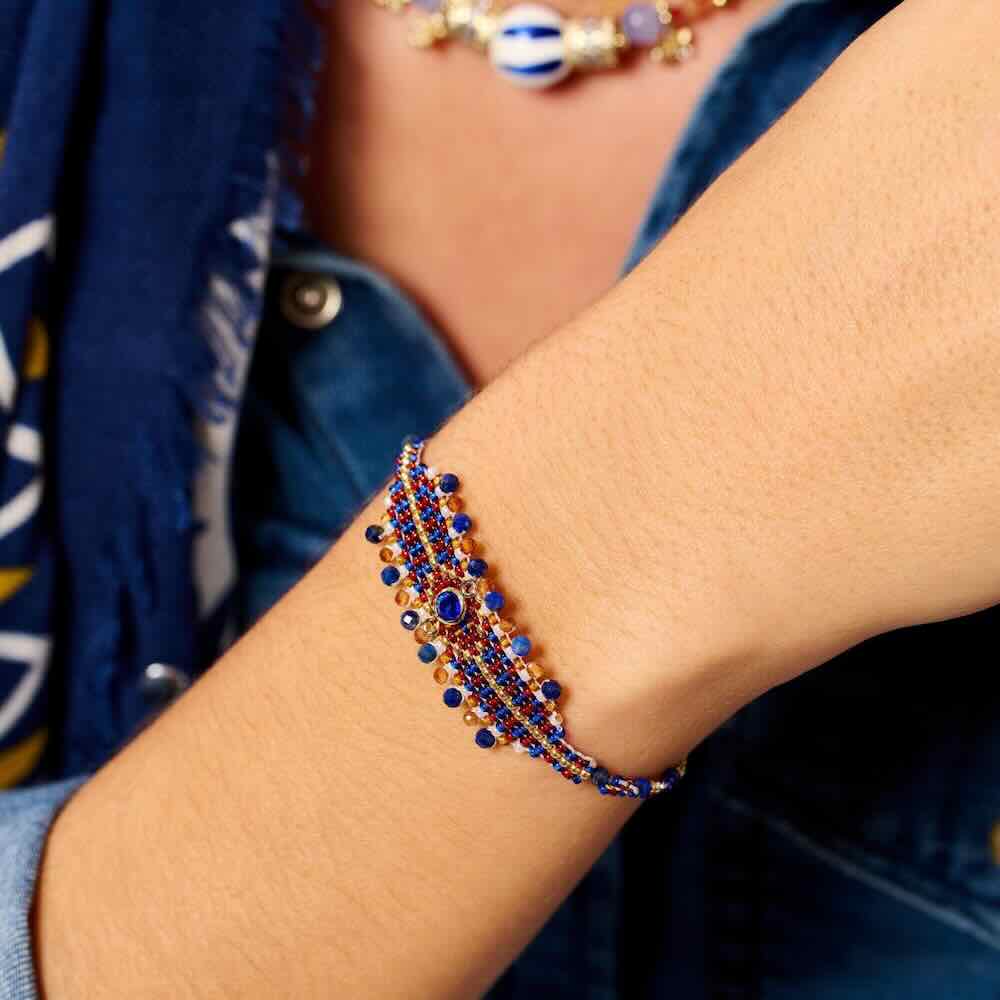 Hipanema armband Azora Indigo