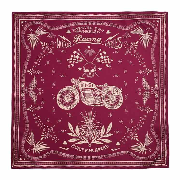wild paris sjaal bandana burgundy mini