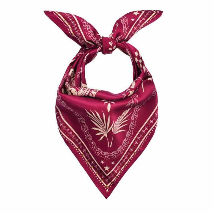 wild paris sjaal bandana burgundy mini