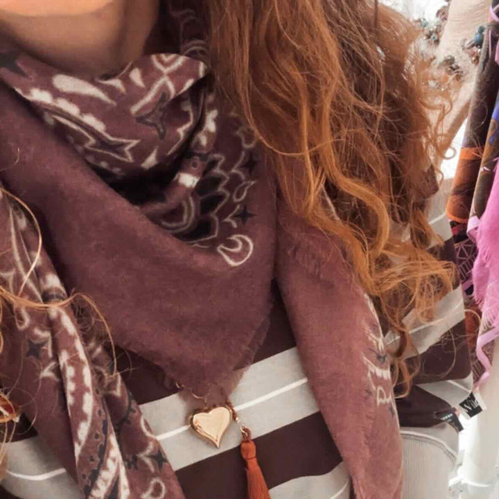 sjaalmania sjaal cosy 100% bandana syrah