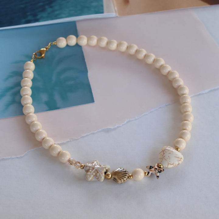 widaro armband/ketting round beachy cream
