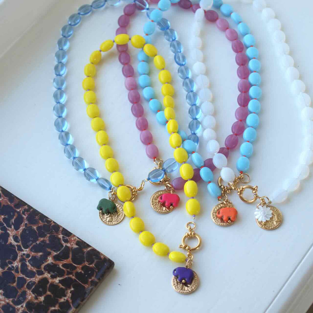 widaro ketting beads and charms (kies je kleur)
