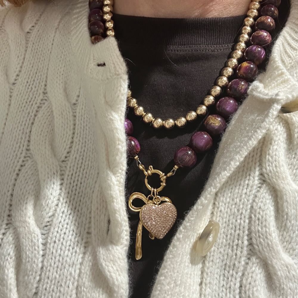 bedels heart with sparkles (kies je kleur)