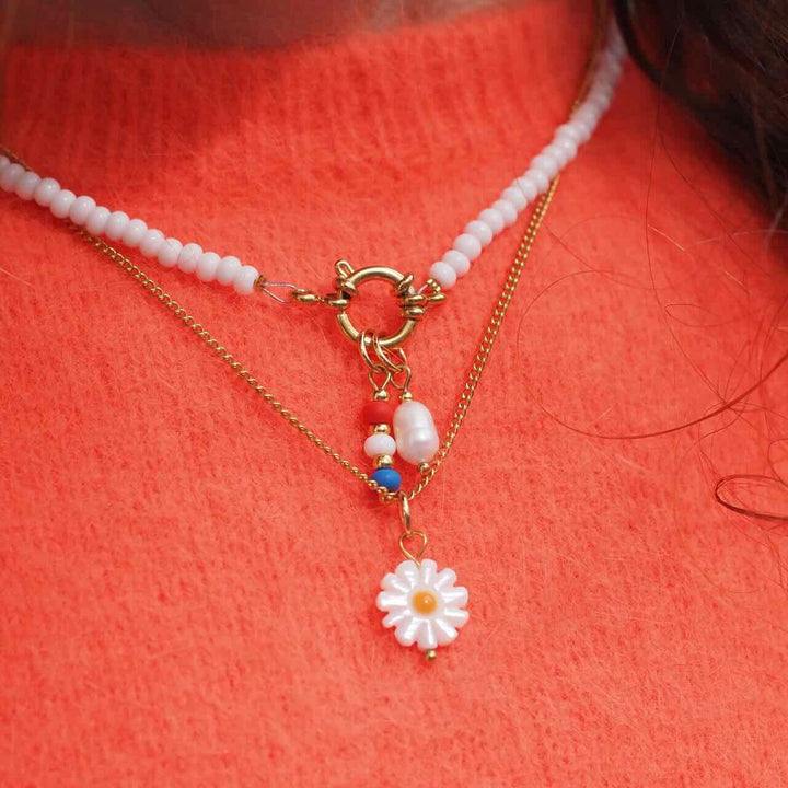 bedels rood/wit/blauw beads (kies je kleur)
