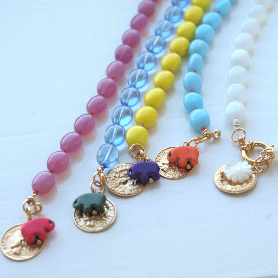 widaro ketting beads and charms (kies je kleur)