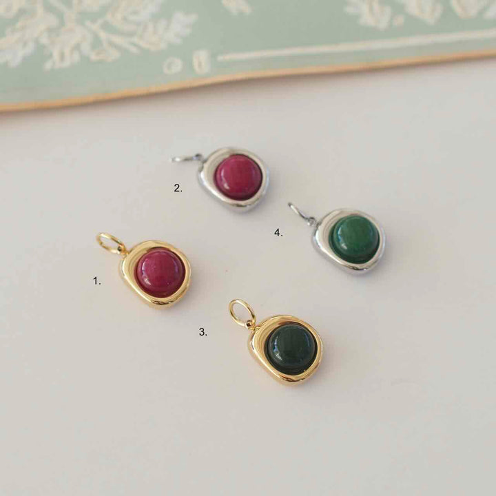 bedels oval jade gold (kies je kleur)