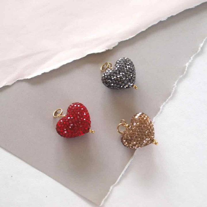 bedels big glitter hearts (kies je kleur)