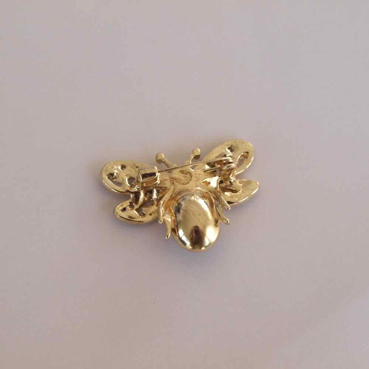 broche dark red butterfly