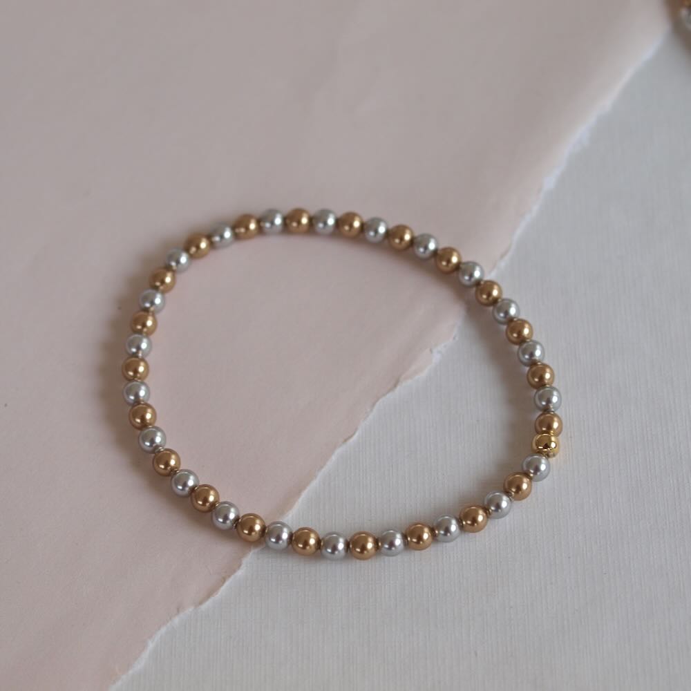 widaro armband bicolor pearls and crystal (kies je armband)