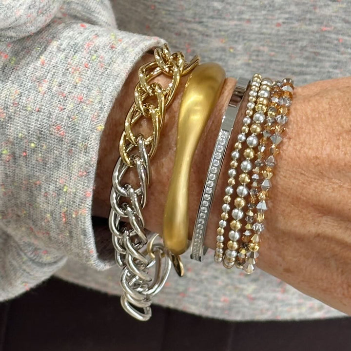 widaro armband bicolor pearls and crystal (kies je armband)