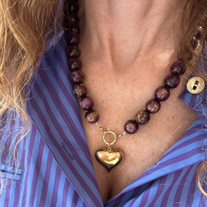 widaro ketting big purple gold