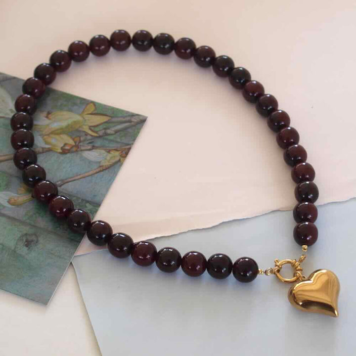 widaro ketting big burgundy