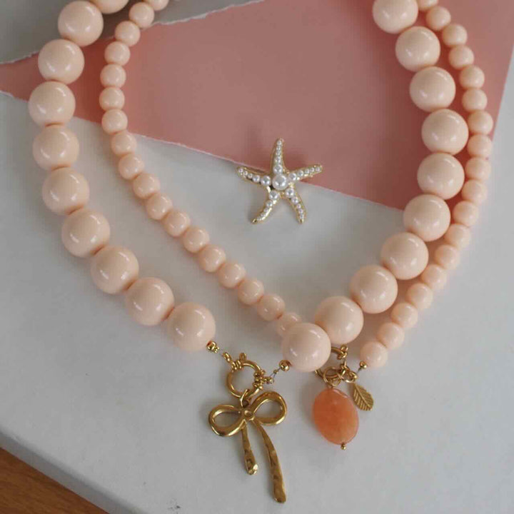 widaro ketting big round nude peach