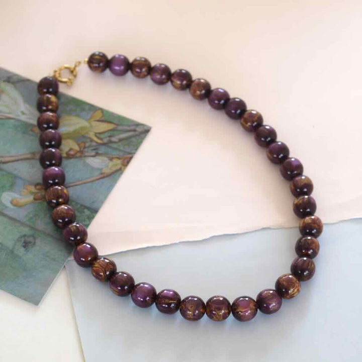 widaro ketting big purple gold
