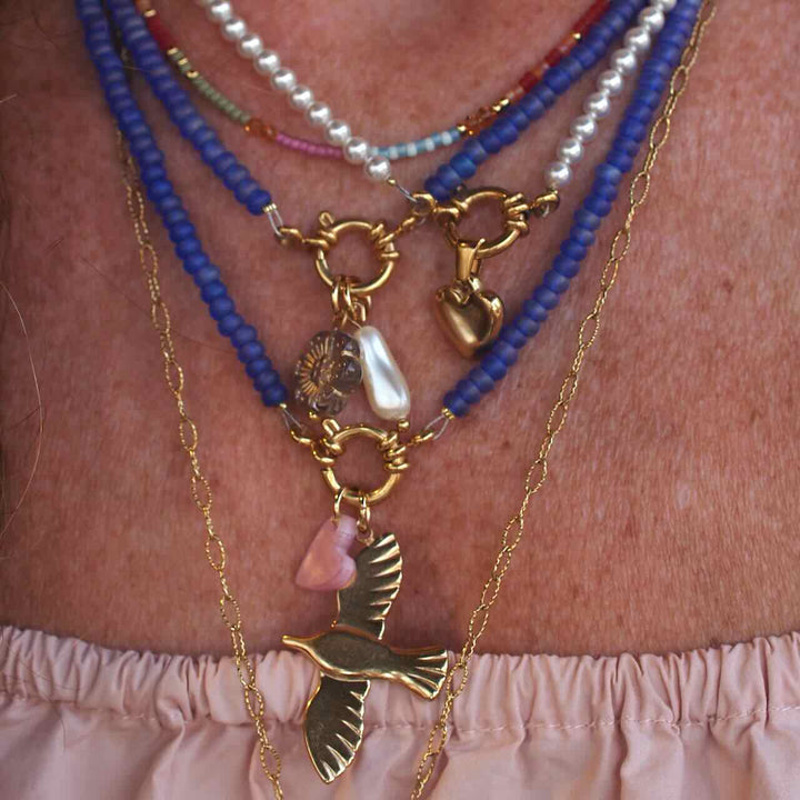 widaro ketting blue purple beads