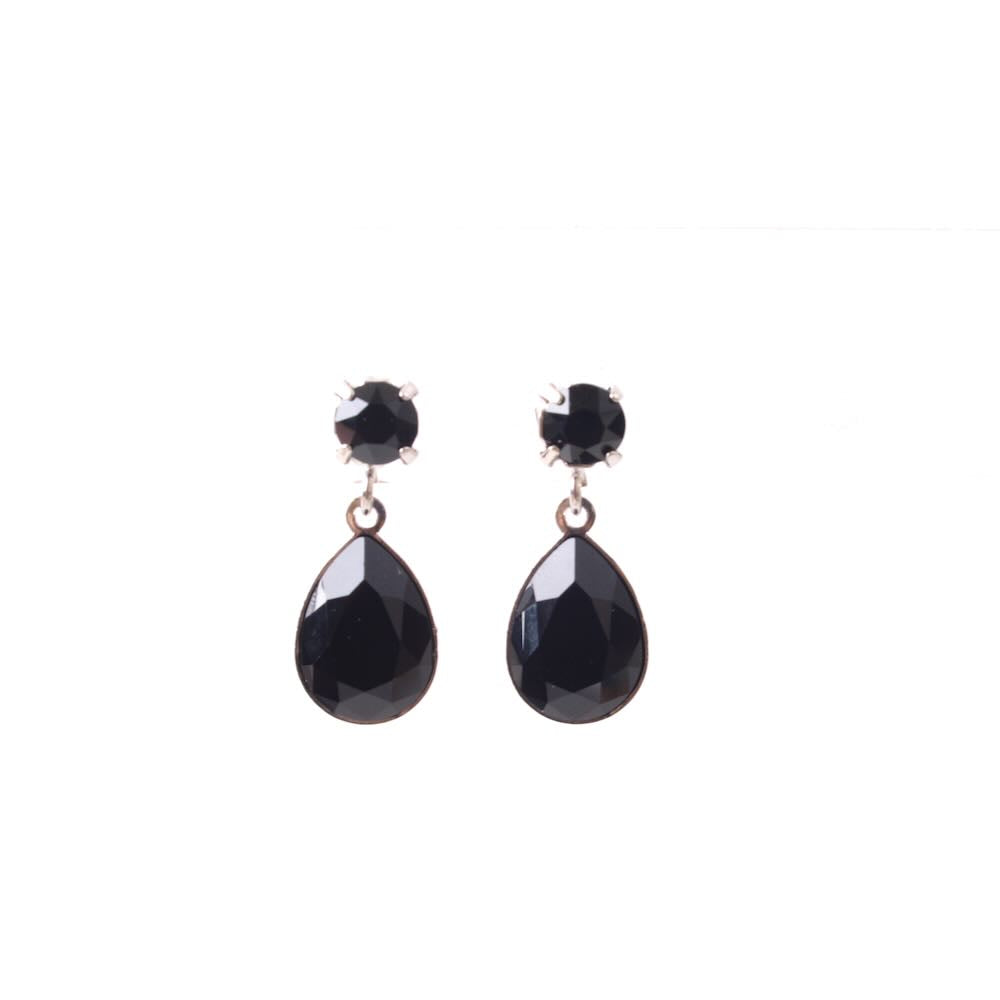 widaro oorbellen black drops (kies goud/zilver)